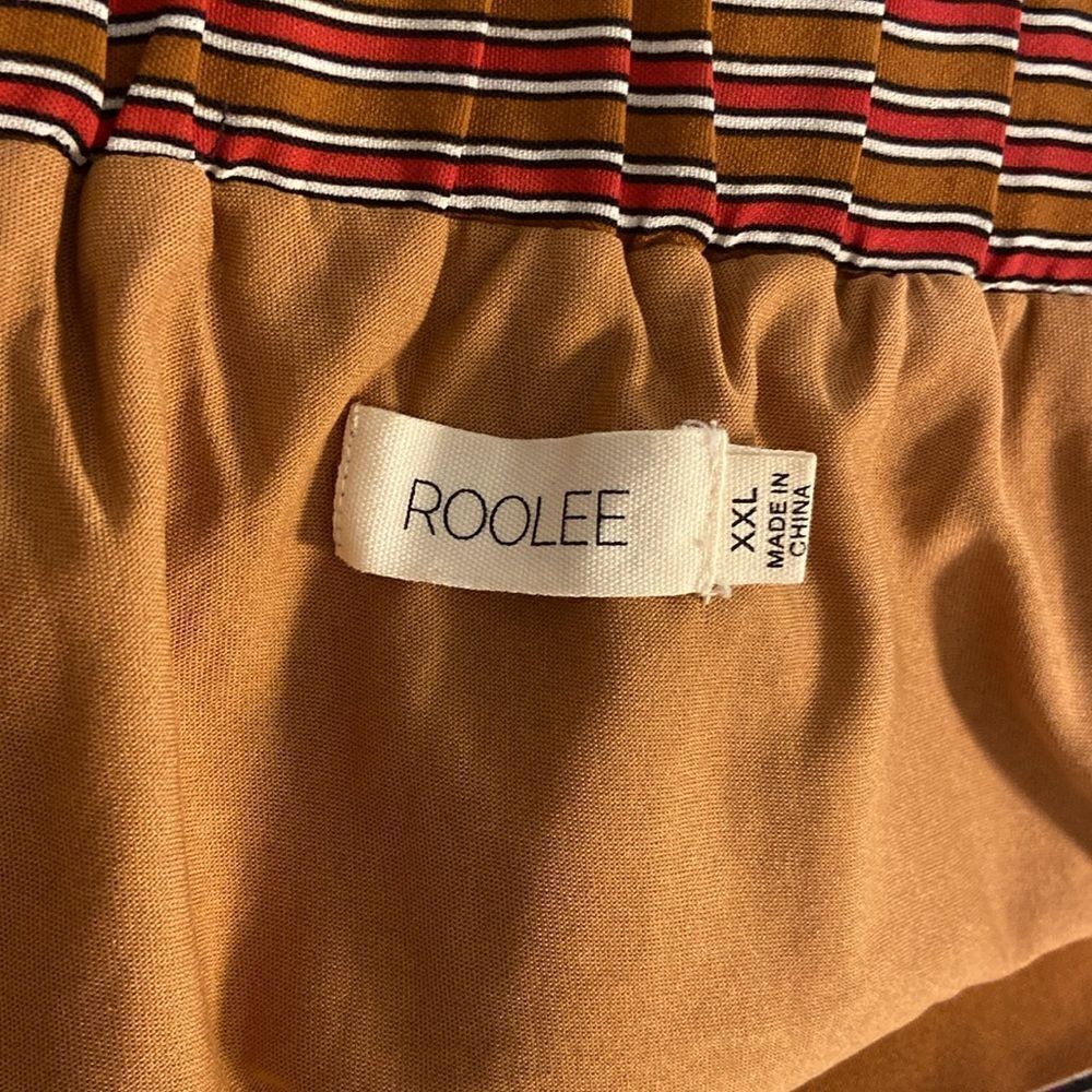 Multi Stripe Button Down Skirt Roolee Size Xxl Fa… - image 4